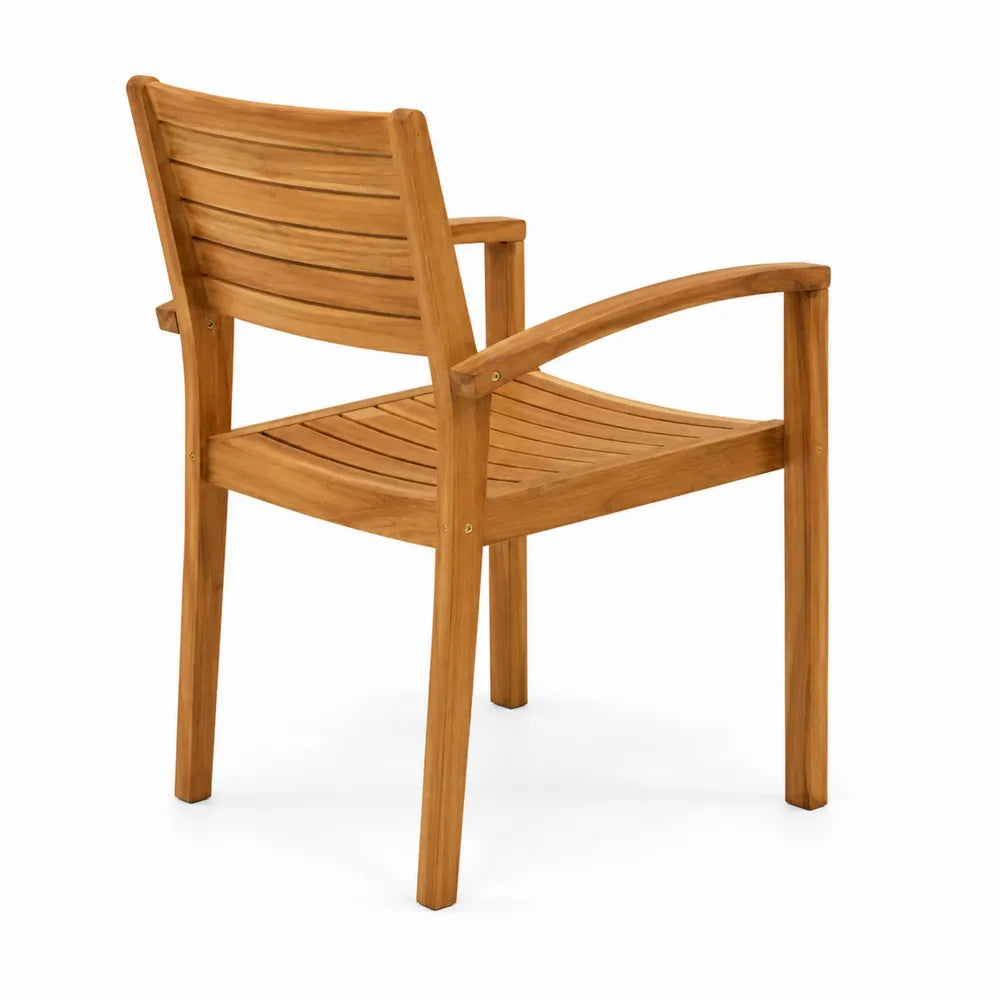 Sedia da esterno in legno teak
