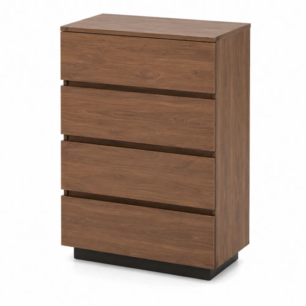 Cassettiera 4 cassetti in legno MDF marrone