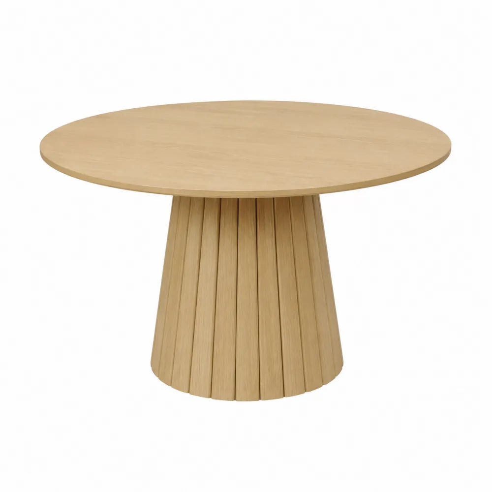 Tavolo Rotondo in Legno di Quercia Chiaro Ø120x75 cm