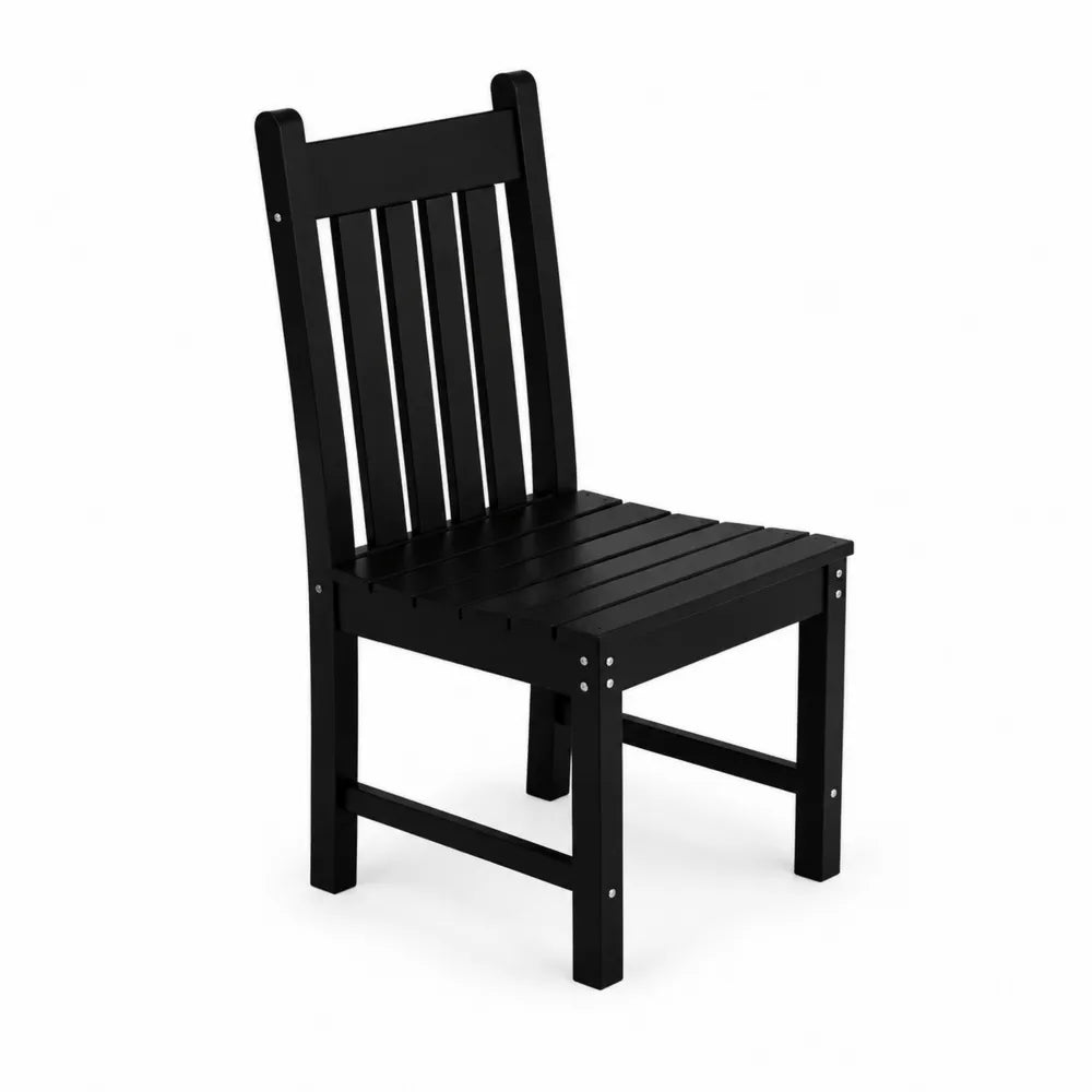 Sedia da esterno in legno massello nero
