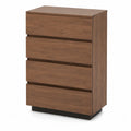 Cassettiera 4 cassetti in legno MDF marrone