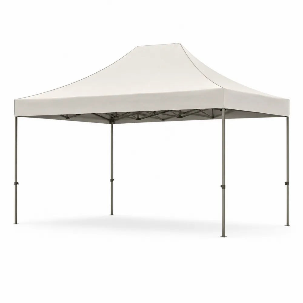 Tenda Pieghevole in Acciaio e Poliestere 3x3m Bianco