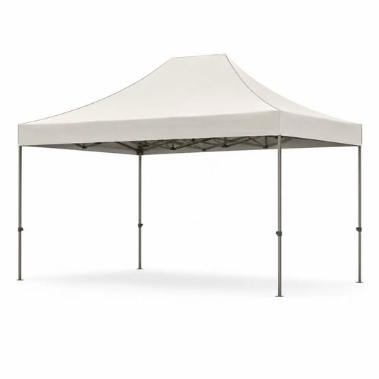 Tenda Pieghevole in Acciaio e Poliestere 3x3m Bianco