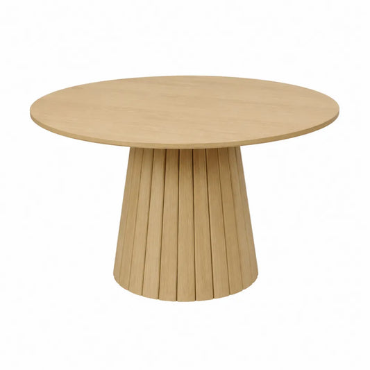 Tavolo Rotondo in Legno di Quercia Chiaro Ø120x75 cm
