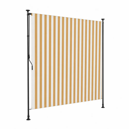 Tenda a rullo verticale in poliestere strisce giallo e bianco 160 cm