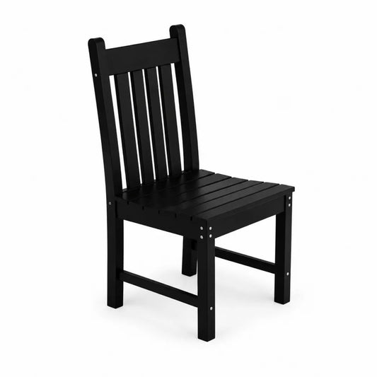 Sedia da esterno in legno massello nero